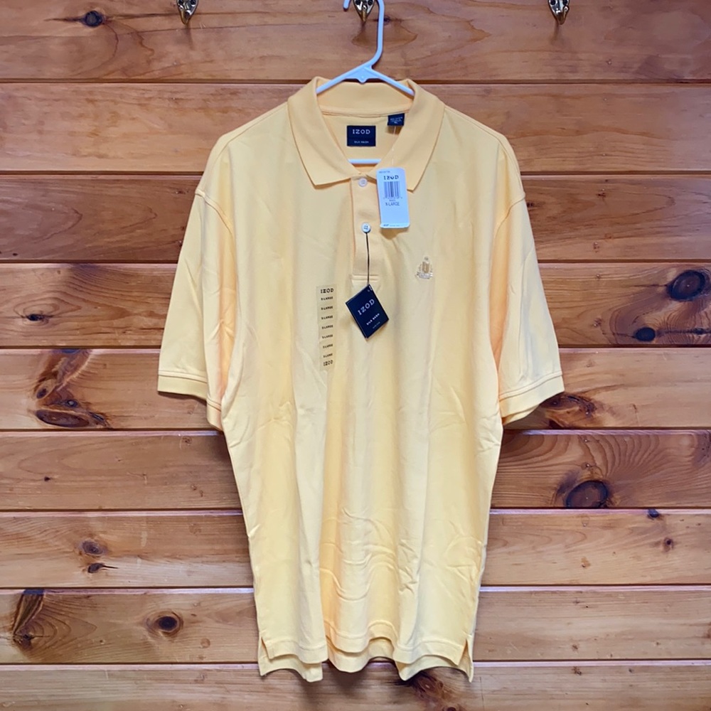Izod silk wash yellow x-large polo brand new